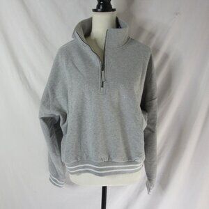 Joy Lab Heather Gray Sweatshirt 3/4 Zip Cropped French Terry Size XXL NWT